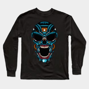 robot mask illustration Long Sleeve T-Shirt